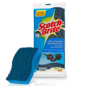 Esponja Scotch-Brite Antiaderente Com 3 Unidades