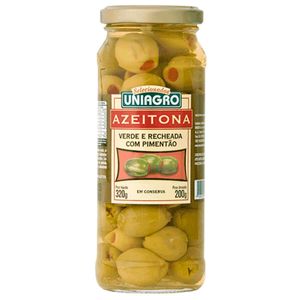 Azeitona Uniagro 200g Verde Rec.Pimentao