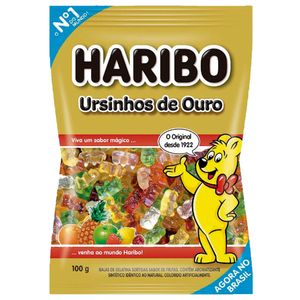 Bala Gelatina Haribo 90g Ursinhos Ouro