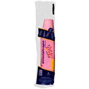 Copo Desc.Cristalcopo 200ml C/50 Rosa
