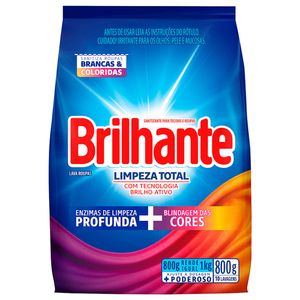 Lava Roupa Po Brilhante 800g Limpeza Total
