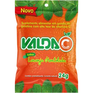Bala Gelatina Valda 24g Vit C Laranja