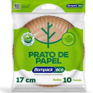 Prato Papel Bompack Eco 17cm C/10