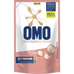 Lava Roupas Líquido Omo 900ml Cuidado Intenso Refil