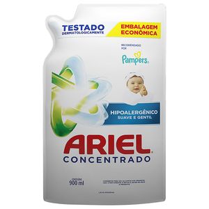 Lava Roupa Líquido Concentrado Ariel 900ml Suave Refil