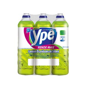 Detergente Líquido Ype 500ml Com 6 Unidades