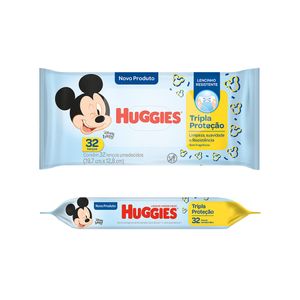 Toalha Umedecida Huggies C/32 Disney