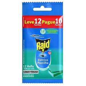 Pastilha Raid Leve 12 P 10 Unidades Refil Elétrico Eucalipto