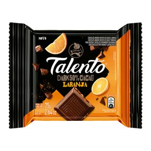 Chocolate Garoto 75g Talento 50% Laranja
