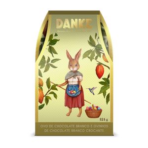 Ovo Pascoa Danke 124g Branco C/Ovinhos