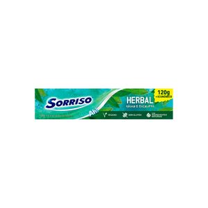 Creme Dental Sorriso 120g Herbal Sal/Euc