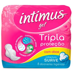 Absorvente Intimus C/8 Gel Normal C/ Abas Soft