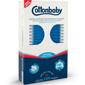 Hastes Flexiveis Cottonbaby C/ 150 Un.