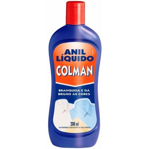 Branqueador De Roupa Anil Líquido 200ml Colmam