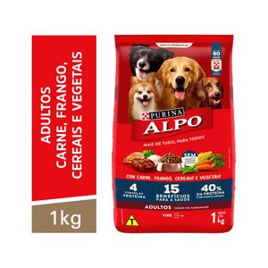 Alimento Cao Alpo 1kg Ad.Car/Fg/Cer/Veg