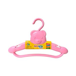 Cabide Cajovil Urso C/2 Rosa Bebe Adolet