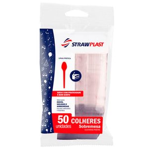 Colher Plast.Strawplast Sob.Cr C/50