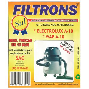 Saco P/Aspirador Filtrons Electrolux A10