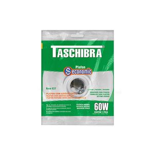 Plafon Taschibra Fluores. E-27 Bca 60w