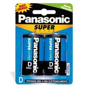 Pilha Panasonic Sup.Hiper D Gde C/2