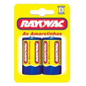 Pilha Rayovac Amarelinha Grande C/2