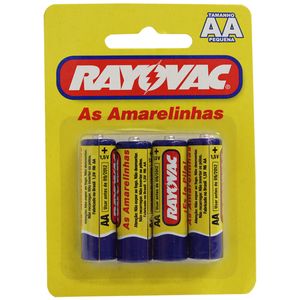 Pilha Rayovac Amarelinha Pequena C/4