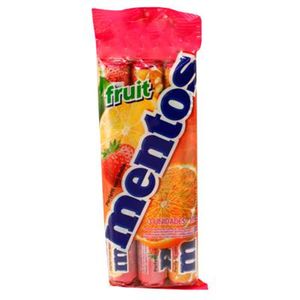 Bala Mentos Stick 112,5g Fruit C/3