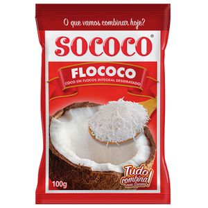 Coco Ralado Sococo 100g Flocos Desidrat