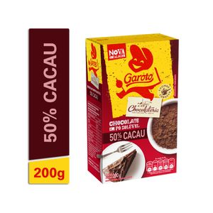 Chocolate Po Garoto 200g 50% Cacau