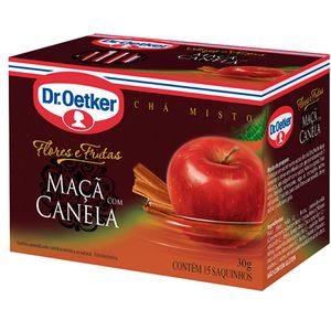 Chá Dr. Oetker Flores E Frutas Maçã C/ Canela C/ 15 Un.