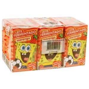 Leite Fermentado Bob Esponja 480g Morango