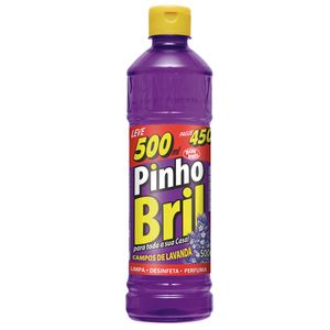 Desinfetante Pinho Bril Leve 500ml Pague 450ml Campos Lavanda