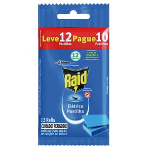 Pastilha Raid Leve 12 Pague 10 Un. Protector Elétrico Refil
