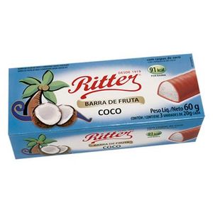 Barra De Fruta Ritter C/ 3 Un. Coco C/ Chocolate