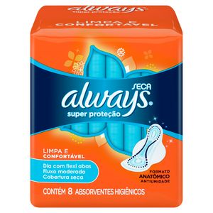 Absorvente Always Basico Leve 8 Pague 7 Un. S/ Abas