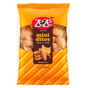 Biscoito Zezé 200g Mini Ditos Banana / Canela