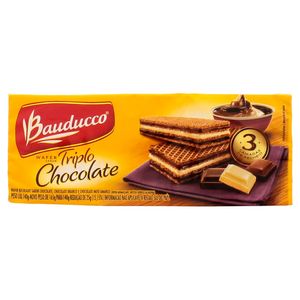 Biscoito Bauducco Wafer 140g Tiplo Chocolate