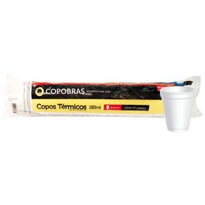 Copo Copobras 180ml C/ 25 Un. Termico