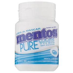 Goma Mascar Mentos 56g White Mint