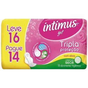 Absorvente Intimus Gel C/16 Suave C/ Abas L+P-