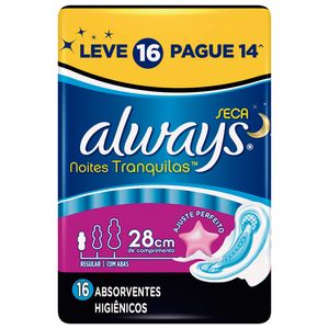 Abs.Always Noturno C/Abas Seca C/16 L+P-