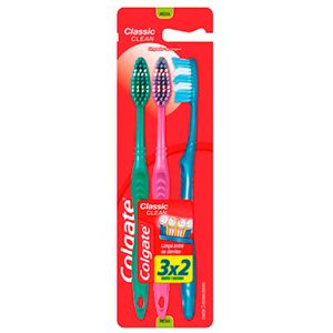 Escova Dental Colgate Classic Clean Com 3 Unidades