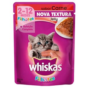 Whiskas Jelly 85g Filhotes Carne