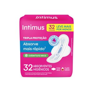 Absorvente Intimus Gel C/ Abas Seca C/ 32 Un.