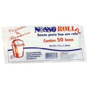 Saco P/Lixo Nosso Roll 10l C/50 Coz/Ban.