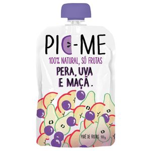 Pure Frutas Pic-Me 100g Pera/Uva/Maca