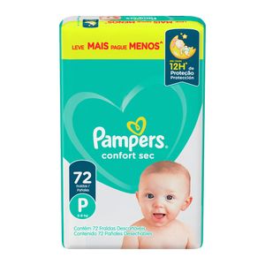 Fralda Pampers Conf.Sec Fortebag P C/72