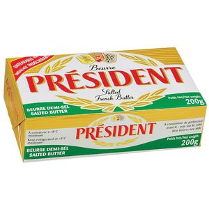 Manteiga President 200g C/Sal Tablete