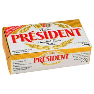 Manteiga President 200g S/Sal Tablete