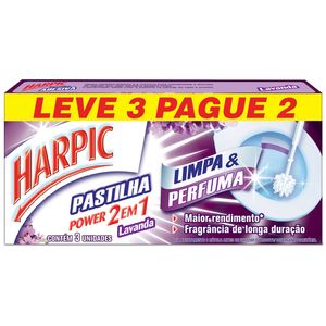 Pastilha Adesiva Harpic Lavanda C/3 E.Ec